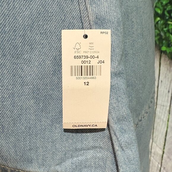 Old Navy Mid-Rise Jean Midi Skirt NWT Light Wash Size 12 (SKU: 35W) - Picture 4 of 7